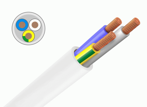 Кабель ПВСнг(А)-LS 3х10 белый