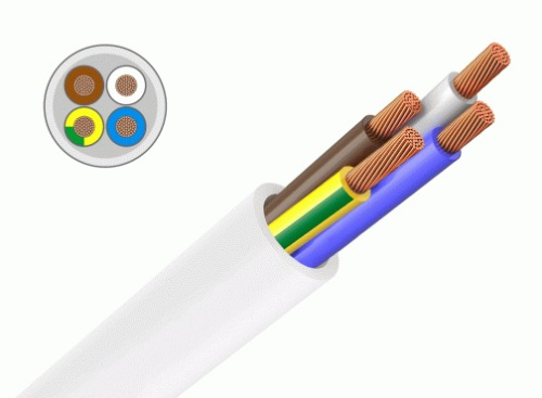 Кабель ПВСнг(А)-LS 4х0,75 белый